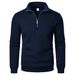 Men's Stand Collar Half-Zip Sweatshirt – Fleece-Lined Pullover With Stylish Minimalist Design (S-XXXL) – Casual Long Sleeve Top For Streetwear_viptrois.com
