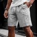 Men's Striped Drawstring Sweatpants Simple Five Point Casual Shorts Spring/Summer Collection_viptrois.com