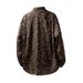 Autumn New Three-dimensional White Background Leopard Print Shirt In Large Size, Casual And Fashionable Temperament, Loose Long Sleeved Shirt_viptrois.com