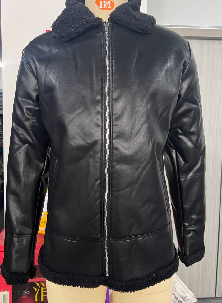 Men's Shearling-Lined Leather Coat With Wide Lapel - Premium Winter Overcoat, Luxurious Fur Outerwear_viptrois.com