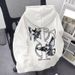 Women's Fleece-Lined Hoodie - Oversized Pullover With Letter Print For Teens & Casual Wear (S-3XL, Multiple Colors)_viptrois.com