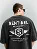 Vintage Washed Double-Sided Print Hexagon S Wing Badge Letter Slogan Heavyweight 230g Cotton Men's Military Street Tee_viptrois.com