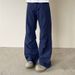 Unisex Pleated Cargo Pants High Waist Straight Leg Cleanfit Style Washed Cotton Elastic Trousers For Men Women_viptrois.com