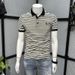 2025d Striped Polo Shirt Men Short Sleeve T-Shirt Summer Solid Color New Casual Round Neck Trendy Brand Versatile Slim Fit_viptrois.com