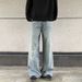 Men's Clothing American Retro Loose Wide Leg Daddy Pants Street Trend Casual Straight Trousers_viptrois.com