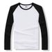 Lycra Cotton Raglan Long Sleeve Solid Color Blank Crew Neck T-Shirt Spring Autumn Men's Base Advertising Cultural Shirt_viptrois.com
