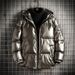 Winter New Reflective Glossy Cotton-padded Clothes Men's Thickened Warm Cotton-padded Clothes Hooded Cotton-padded Clothes Trendy Men_viptrois.com