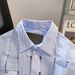 Men's Clothing Niche Chic Woven Plaid Striped Shirt Long Sleeved Top Jacket_viptrois.com