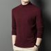 Pure Cross-Border Winter New Style Fine Wool Half Turtleneck Warm Knitted Young And Middle-Aged Casual Solid Color_viptrois.com