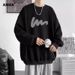 Youth Autumn Trend Loose Top Student Long Sleeved Round Neck Hoodie High-end_viptrois.com
