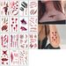 A whole set of Halloween tattoo stickers Scary scar tattoos face stickers_viptrois.com