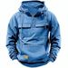 Men's Autumn And Winter Hooded Youth Hoodie, Men's Workwear Solid Color Casual Hoodie Jacket_viptrois.com