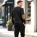 Men's Clothing Half Zip Sweatshirt Men's Autumn And Winter American Lamb Wool Stand Up Collar Embroidery Plus Velvet Sweatshirt_viptrois.com