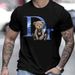 Men's Clothing Short Sleeved T Shirt, New Summer Men's Fashion Casual Commuting Versatile Bear Print Short Sleeved T Shirt_viptrois.com
