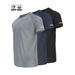 Men's Breathable Quick Dry Casual T-Shirt Short Sleeve Fitness Running Sports Tight Fit Basketball Training Top In White Black_viptrois.com