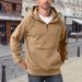 "Men's Half-Zip Fleece Hoodie – Winter Warm Pullover With Soft Lining, Adjustable Hood, Casual & Athletic Style, Thickened Comfort Fit"_viptrois.com