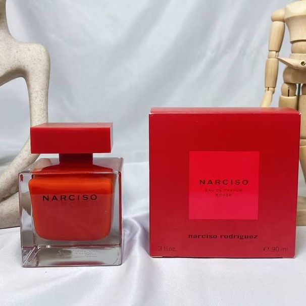 2025Best Selling NARCISO RODRIGUEZ Women's Red Bottle Perfume 90ML Long Lasting Underarm Deodorant Perfume Coupl_viptrois.com