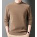 Men's Clothing Plus Velvet Thickened Simple Knitted Sweater Winter Men's Fleece-Lined Thick Knit Sweater - Winter Casual Pullover For Comfort & Style_viptrois.com