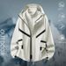 Men's Water-Resistant Fleece-Lined Hooded Jacket – Windproof & Thermal For Hiking, Riding & Outdoor Adventures_viptrois.com