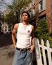 Men's Clothing New American-Style Trendy Ribbed Sports Vest & Fitness Base Layer With Emblem_viptrois.com