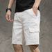 Men's Clothing Men's Loose Straight Leg Denim Shorts Summer Trendy White Casual Cargo With Large Pockets Thin_viptrois.com
