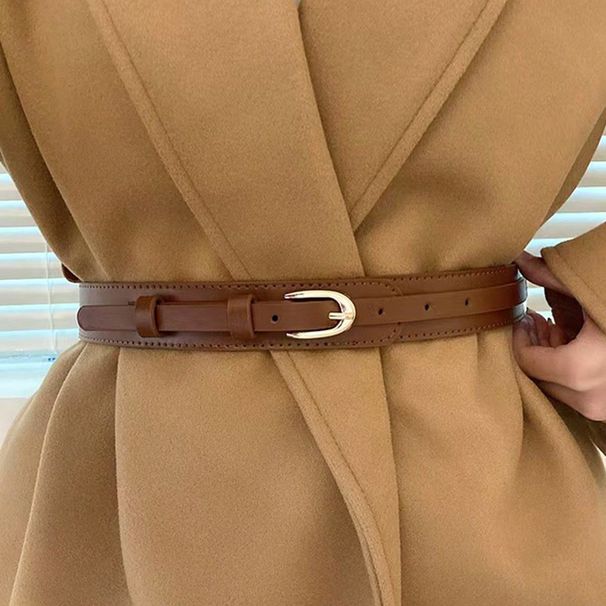 for Women Decorative Suit Woolen Coat Black Wide Waistband Ins Style Shirt Waist Cinching Versatile Sweater Belt_viptrois.com
