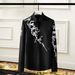 Men's Clothing Men's Long Sleeved Shirt Chinese Style Freehand Plum Blossom Print Casual Premium Embroidered Shirt Long Sleeve For Formal & Casual_viptrois.com