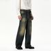 "Vintage Washed Wide-Leg Jeans – Korean Streetwear Vibe (S-XL, Retro/Black/Gray)"_viptrois.com