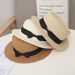 New Women's Summer Beach Simple Sun Protection Flat Top British Style Fresh Gift Hat_viptrois.com