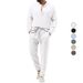 Men's Clothing Solid Color Casual T Shirt Long Sleeved Shirt Trousers Suit_viptrois.com
