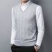 Men's Autumn And Winter New V Neck Knitted Vest Casual Pullover Solid Color Sleeveless Twisted Sweater Vest Bottoming Shirt_viptrois.com