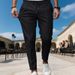 Men's Clothing Solid Color Slim Fit Casual Dress Pants – Classic Straight Leg Trousers For Business & Leisure | Stretch Comfort | Multiple Colors_viptrois.com