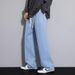 Men's Clothing Spring And Summer Straight Jeans Loose Wide Leg Pants Boys' Trendy Handsome Trousers_viptrois.com