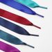 Shoe Accessories double layer polyester colored flat shoelaces suitable for casual sneakers, sports shoes, white shoes _viptrois.com