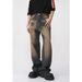 Men's clothing vintage made old rust-earth jeans_viptrois.com