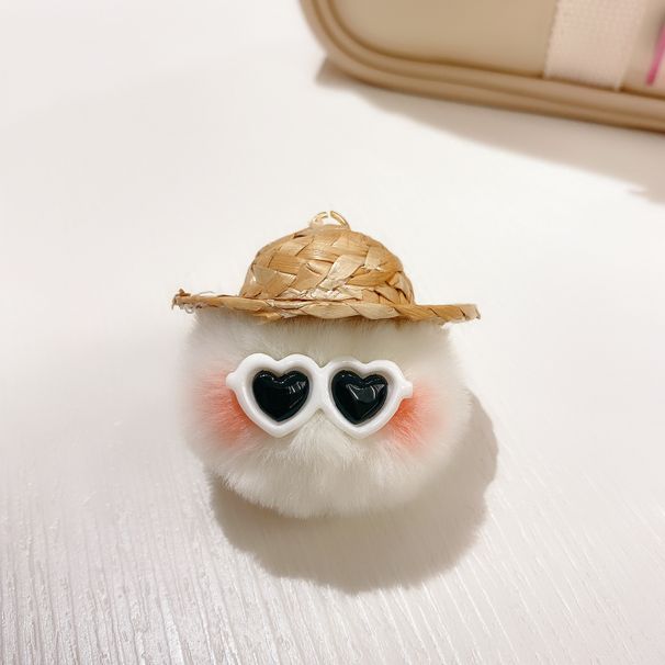 Creative Handmade Straw Hat Sunscreen Elf Keychain Pendant Bag Accessories Stall Cartoon Doll_viptrois.com