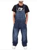 Men's Clothing Men's Denim Overalls Programmer Science And Engineering Men's Cross Border Overalls Multi Pocket Loose Jeans_viptrois.com
