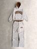 Streetwear Hoodie & Pants Set - Stylish Leopard Print & Letter Embroidery - Unisex Casual Outfit (Grey/Black, S-xl)_viptrois.com