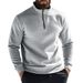 Men's Fleece-Lined Zip-Up Hoodie – Winter Warm Stand Collar Pullover (Light Gray/Burgundy/White/Black/Charcoal/Camel/Red/Beige, S-XXXL)_viptrois.com