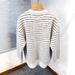 Round Neck Sweater For Men, Loose Striped Contrasting Knit Sweater, Winter Trend Retro Thread Jacket_viptrois.com