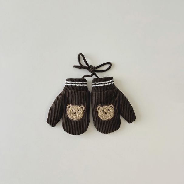 Children's bib glove set Baby cute velvet scarf Children's gloves thick bib_viptrois.com