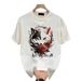 Men's Clothing Handsome All Match Printing Loose Casual Heavy Short Sleeved T Shirt_viptrois.com