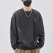 Spring Autumn fashion trend splicing design with a casual and high-end feel, ins long sleeved versatile round neck_viptrois.com