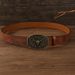 VOOTHOST Punk Bullhead Big Board Buckle Belts For Men Retro Embossed Western Cowboy Jeans Leather Waist Belt Clothing Accessories Gift F0361_viptrois.com