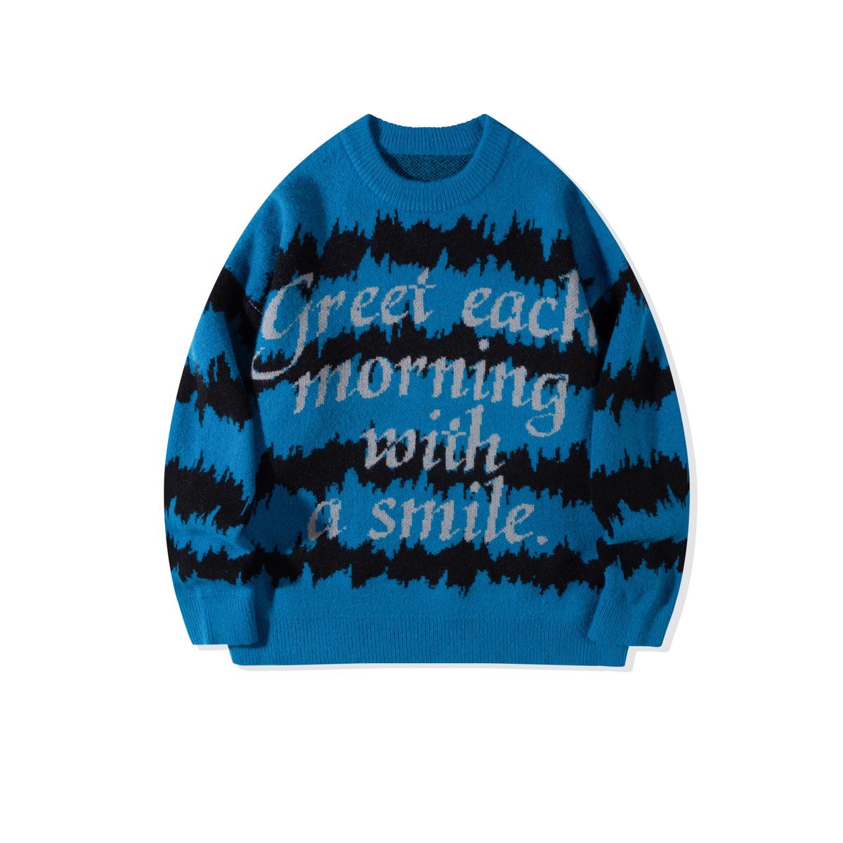 Men's Clothing Retro Color Block Striped Sweater Autumn/Winter Loose Fit Versatile Crew Neck Long Sleeve Knitwear_viptrois.com
