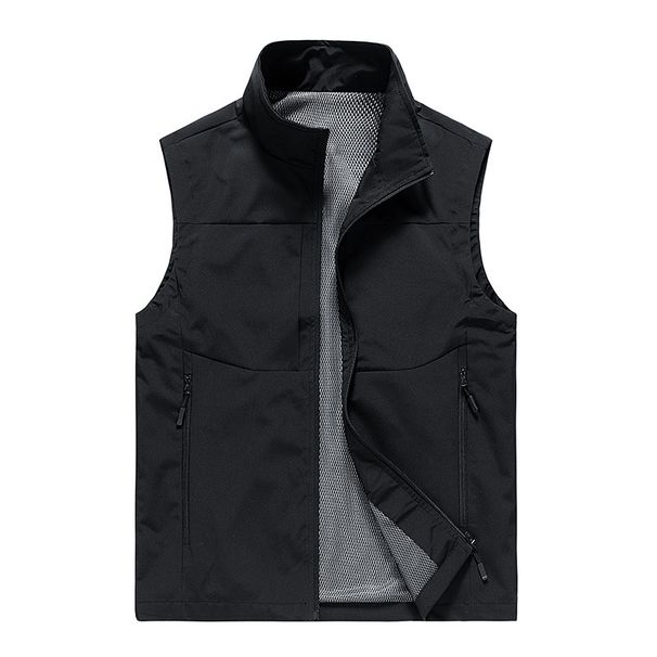 Men's Lightweight Fishing Vest – Breathable Polyester Outdoor Sleeveless Jacket For Hiking & Camping (M-5XL) – Quick-Dry Sun Protection Top_viptrois.com