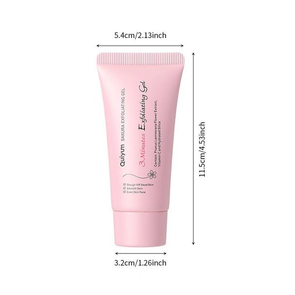 QUIYUM Cherry Blossom Exfoliating Gel, 50g (Tube) - Facial Pore - Cleansing And Exfoliating_viptrois.com