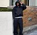 New Fashion Cross Border Casual Loose Youth Suit Sweatshirt Hooded Sweatshirt Sweatpants Solid Color Polyester Suit_viptrois.com