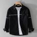 Spring And Autumn Men's Striped Embroidered Long-sleeved Shirts Are Trendy, Casual, Loose And Versatile For Young People_viptrois.com