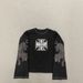 American Retro Leopard Print Long Sleeve T-Shirt for Men Loose Fit Trendy Versatile round Neck Pullover Casual Top_viptrois.com